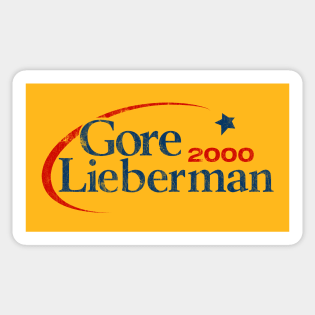 Gore Lieberman 2000 Sticker by RadRetro